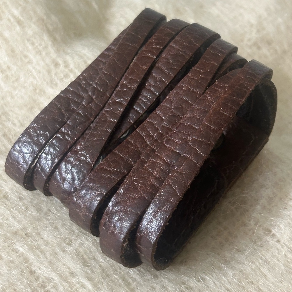 Brown Leather Wrap Bracelet